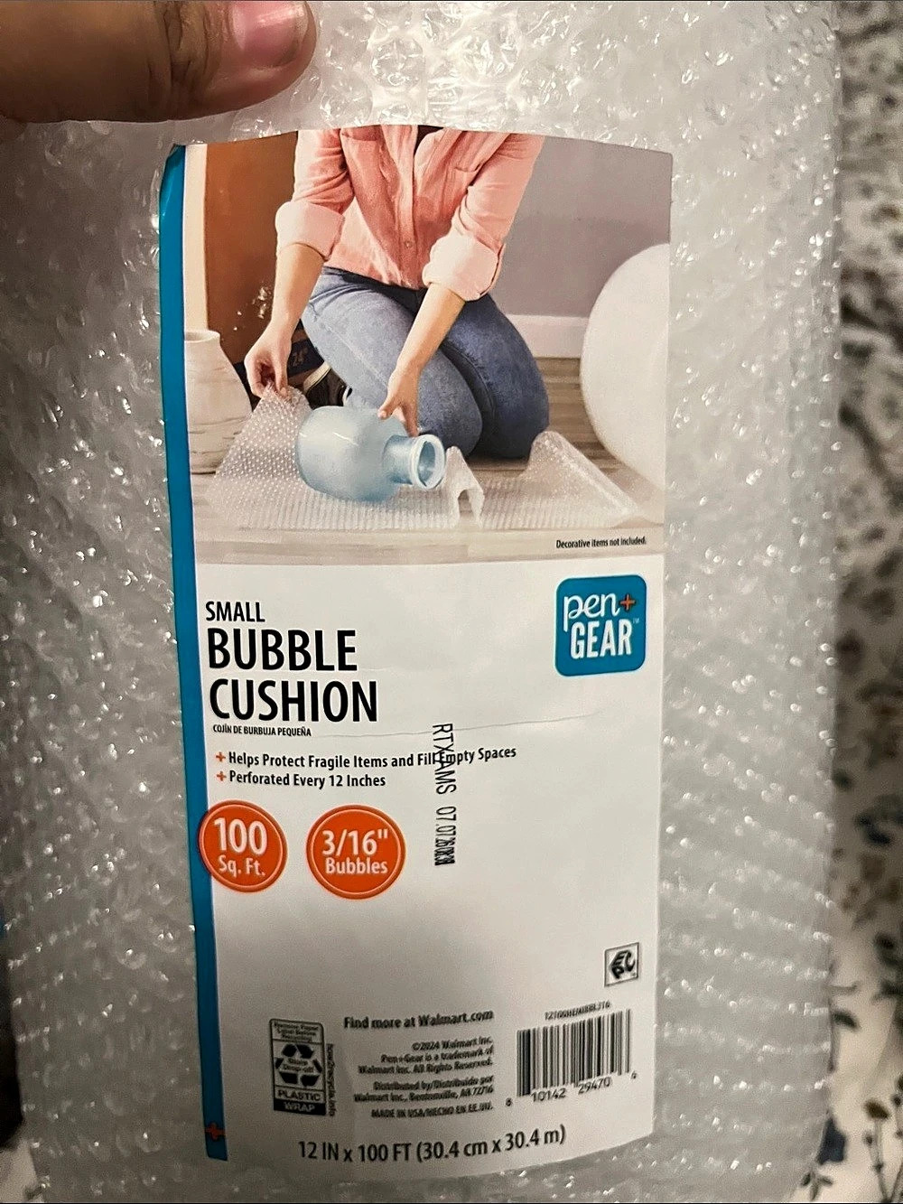 Pen+Gear Small Bubble Cushion 12 in x 100 ft Clear
